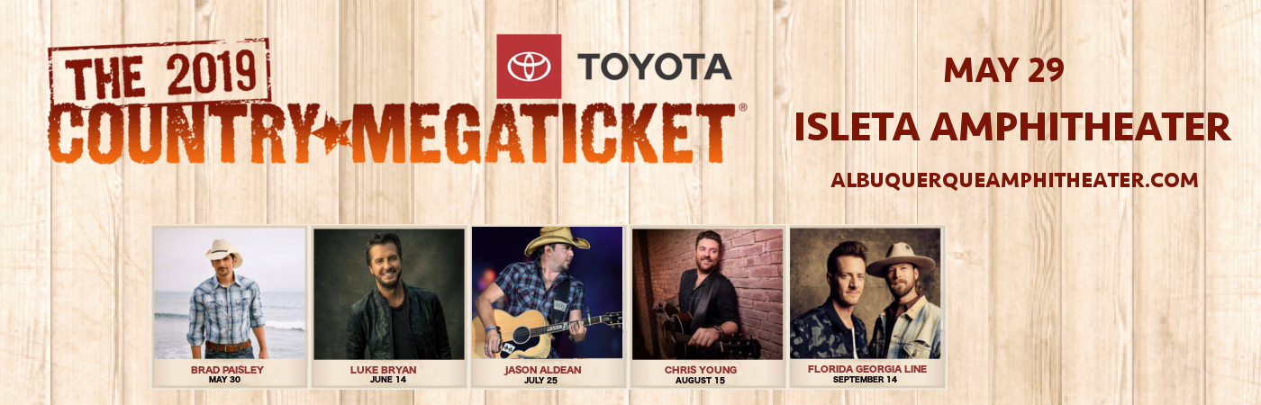 2019 Country Megaticket Tickets (Includes All Performances) at Isleta Amphitheater