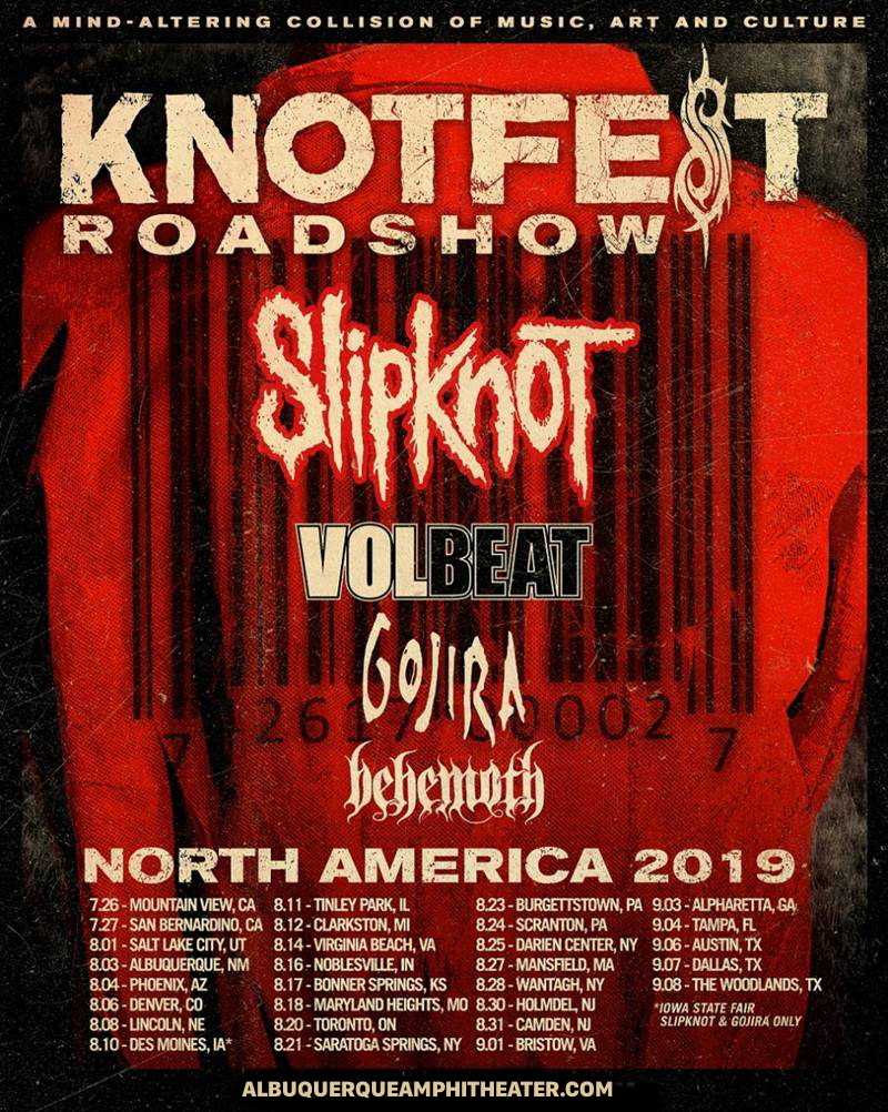 Slipknot, Volbeat, Gojira & Behemoth at Isleta Amphitheater