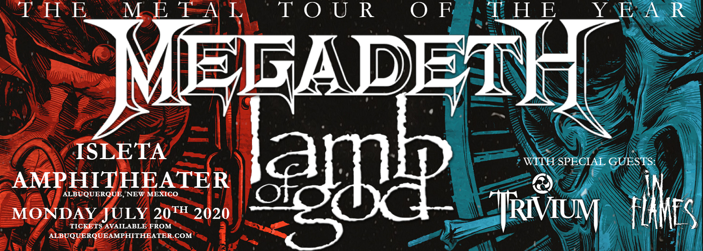 Megadeth & Lamb of God at Isleta Amphitheater tickets Megadeth & Lamb of God at Isleta Amphitheater