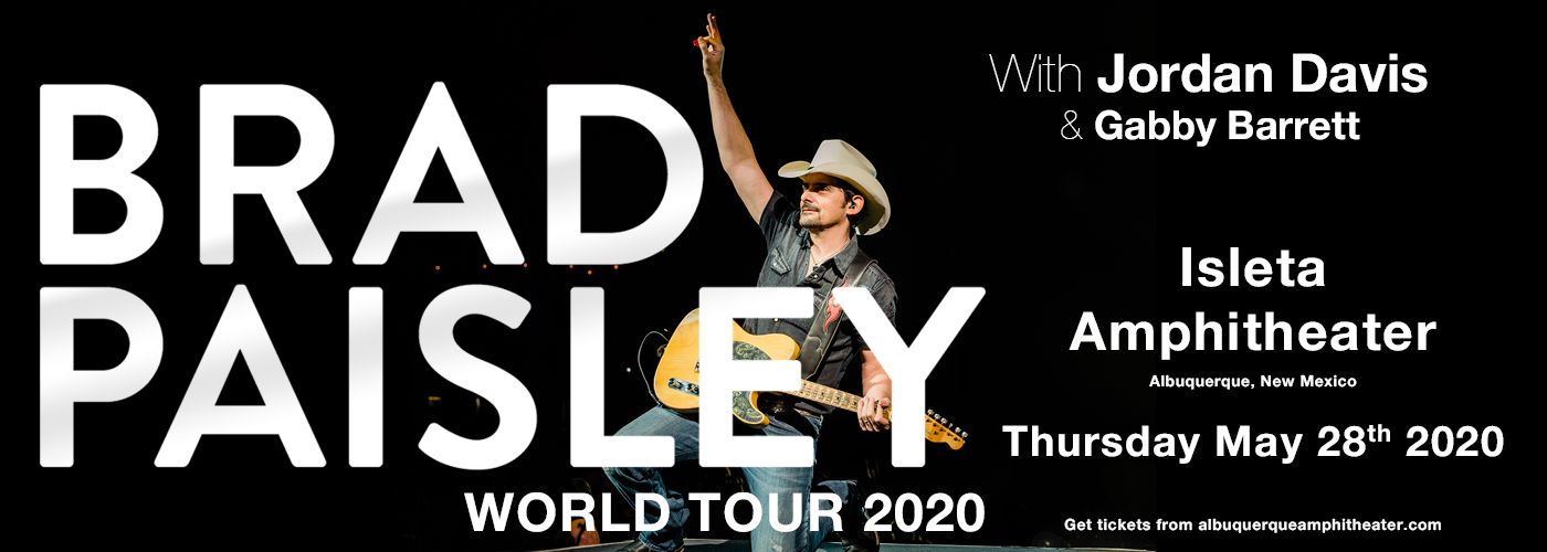 Brad Paisley, Jordan Davis & Gabby Barrett [CANCELLED] at Isleta Amphitheater