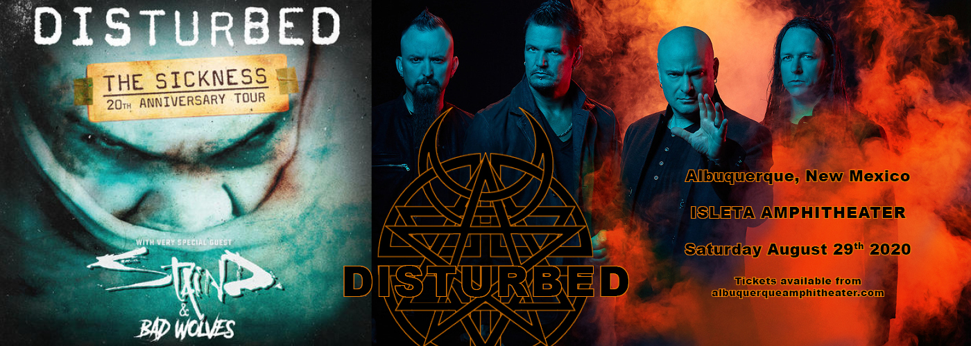 Disturbed, Staind & Bad Wolves [CANCELLED] at Isleta Amphitheater