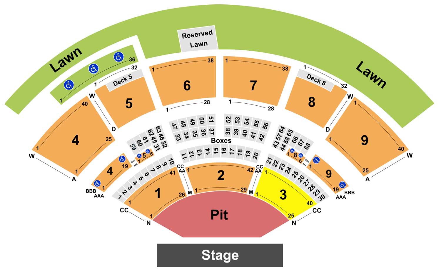 isleta amphitheater seating chart